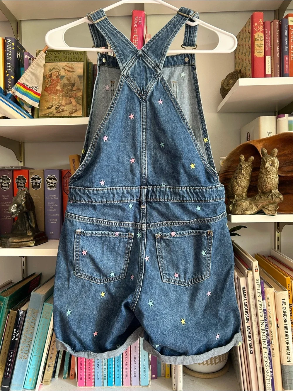 GAP Denim Overalls in Classic Blue with Navy Label